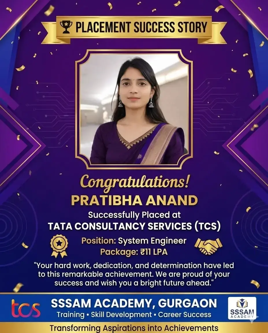 Pratibha Anand placed at TCS as System Engineer 11 LPA - SSSAM Academy